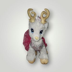 BABW Build-A-Bear Glisten Sparkly White Reindeer Plush Stuffed Animal
